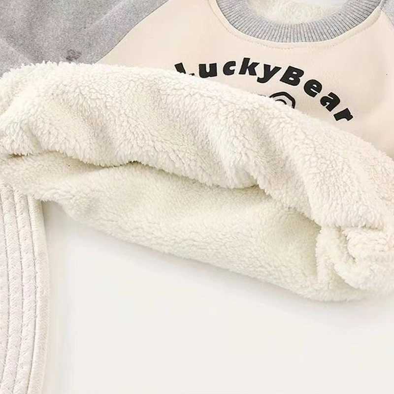 Childrens Hoodie with Fleece for Autumn and Winter BoysThick Warm Jacket for Girls Baby Clothes Kids ClothingT251030