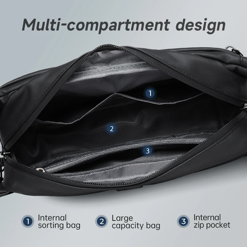 Septwolves Magnetic Buckle Crossbody Fanny Pack Man Adjustable Shoulder Strap Travel Waist Bag Waterproof Phone Mini iPad Bumbag 251021