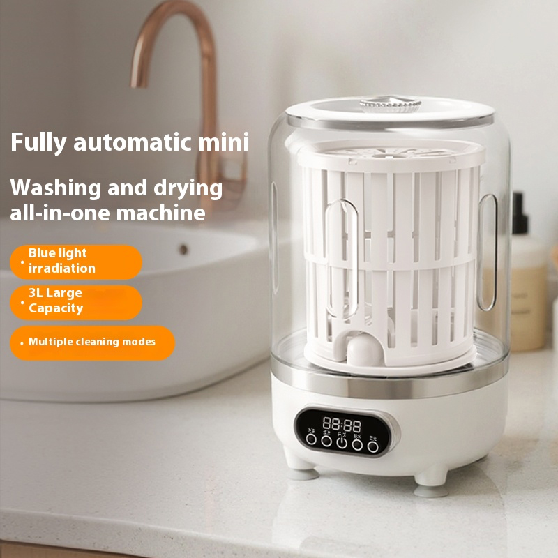 Fully Automatic Mini Washing and Dryingall-in-one Machine ,3 in 1 Laundry Cup, Wireless Portable 3L Washing Machine USB Charging - view 8