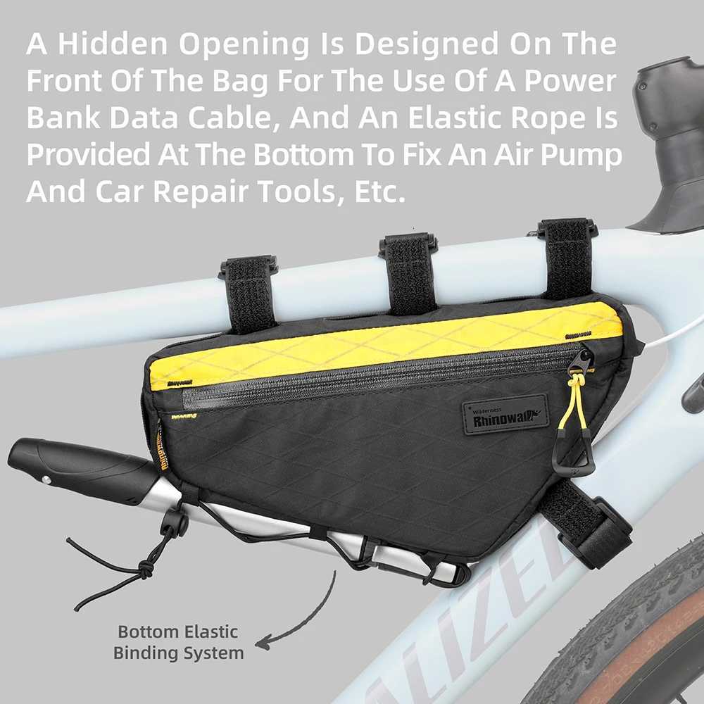 Rhinowalk BIke Frame Bag 17L Cycling Triangle Bottom Tube Bag SplashProof MTB Road BIke Bag Avoid Leg Support 15L Water Bag H251029