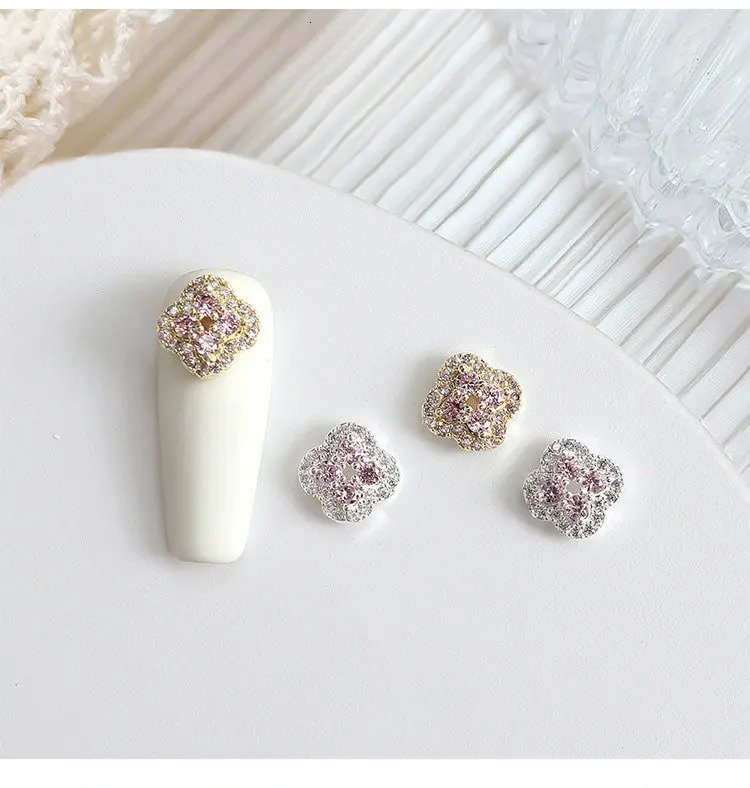 10pcs Kawaii Colorful Flower Zircon Crystals Rhinestones Nail Art Parts Jewelry Decorations Nails Accessories Charms Supplies 251027