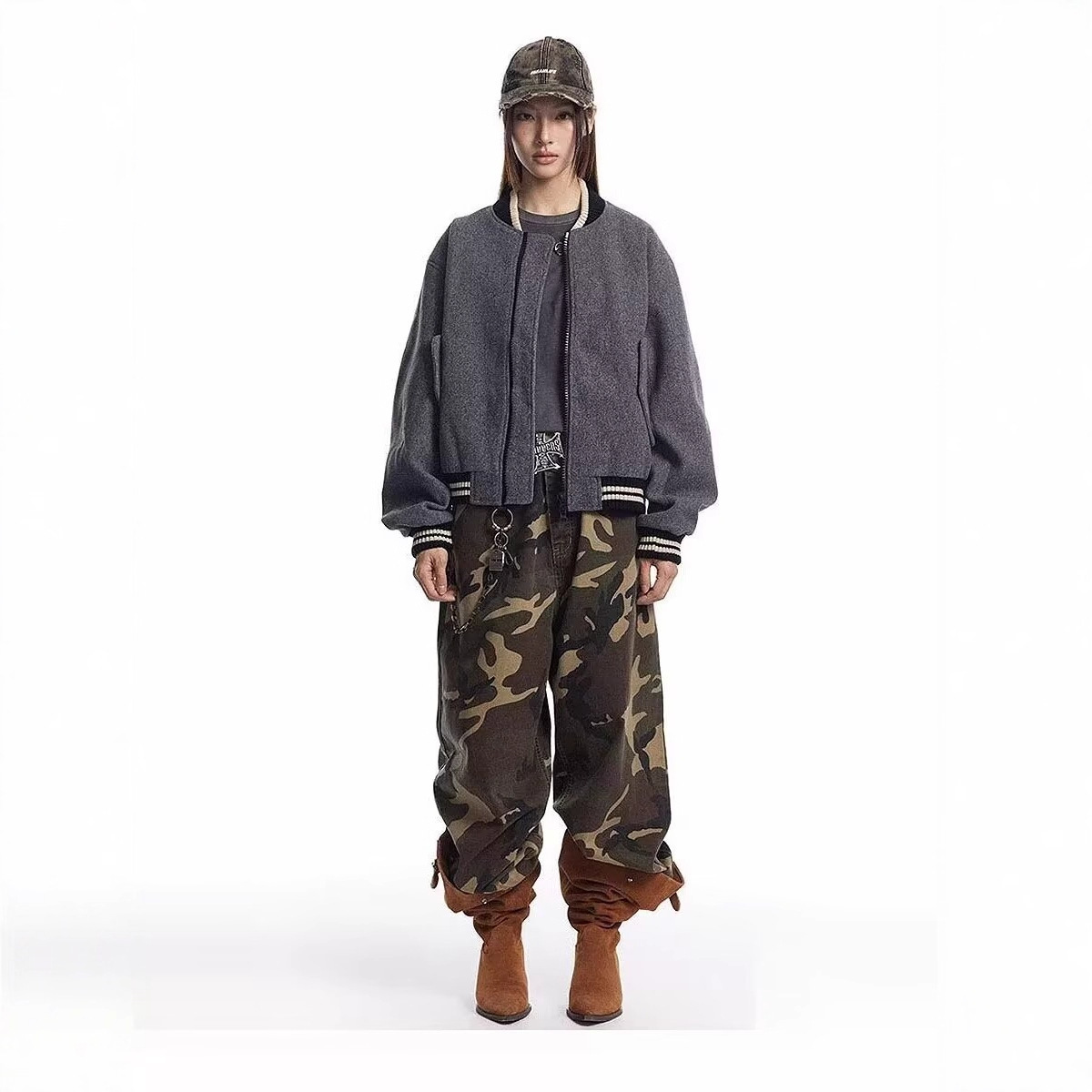 American Style Baseball Designer Jacket Jacket For Men Autumn And Winter, Vibe Trendy Brand Loose Casual Versatile High-end Woolen Coat