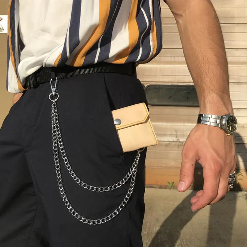 Layered Metal Punk Rock Chain Keychains For Men Women Waist Key Chain Wallet Jeans Hiphop Pants Belt Chains Jewelry Accessories 251021