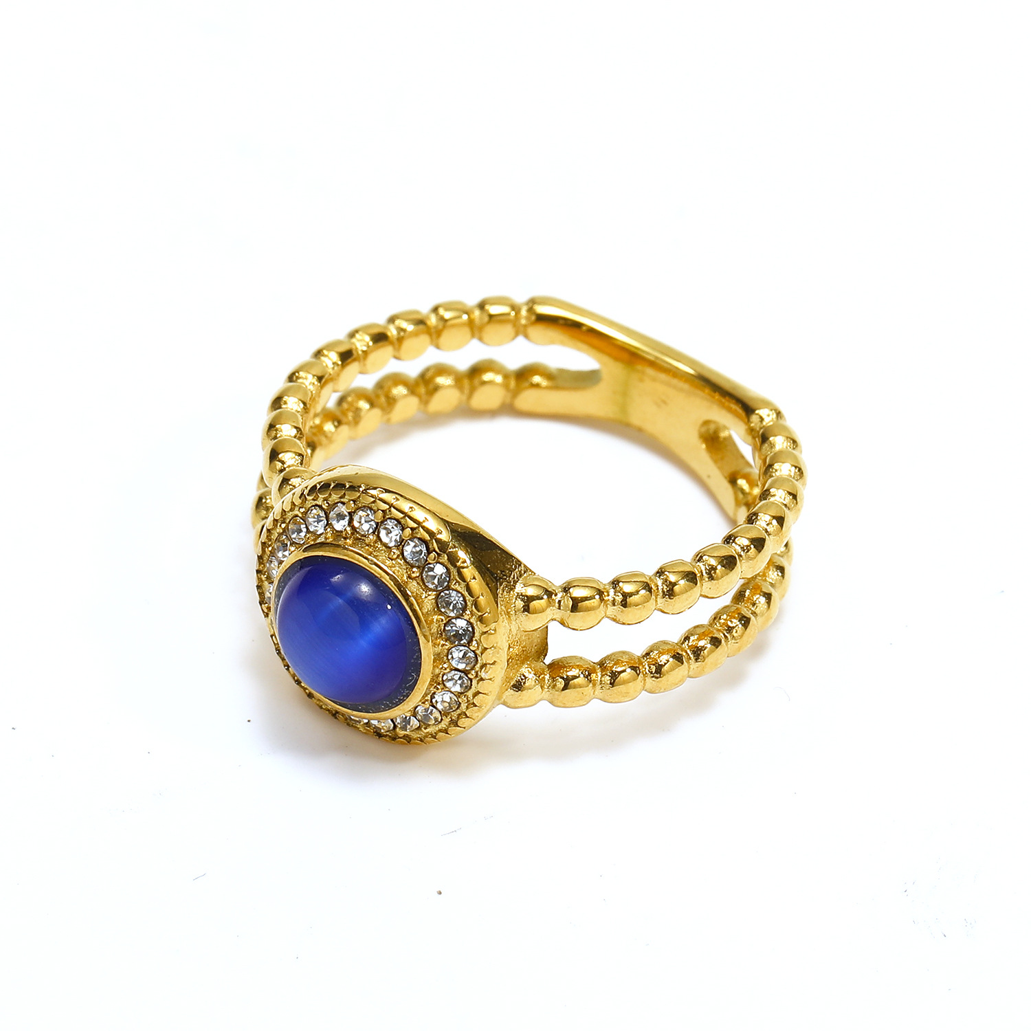 Designer ring 18k Gold Plated Circle Natural Stone Ring Zircon Freshwater Pearl Light Luxury Fashion Simple Ring free shipping gift for women diamond 