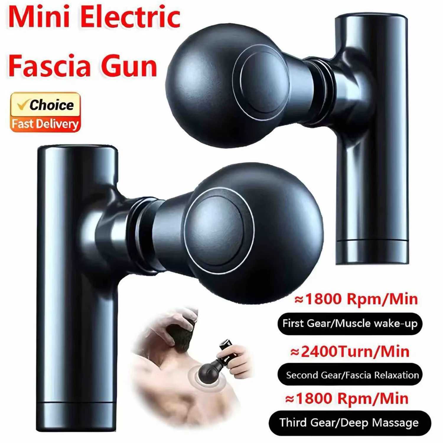 1pc Massage Gun Deep Tissue Muscle Handheld Percussion Massager For Body Back And Neck Ultra Compact Elegant Design J251030