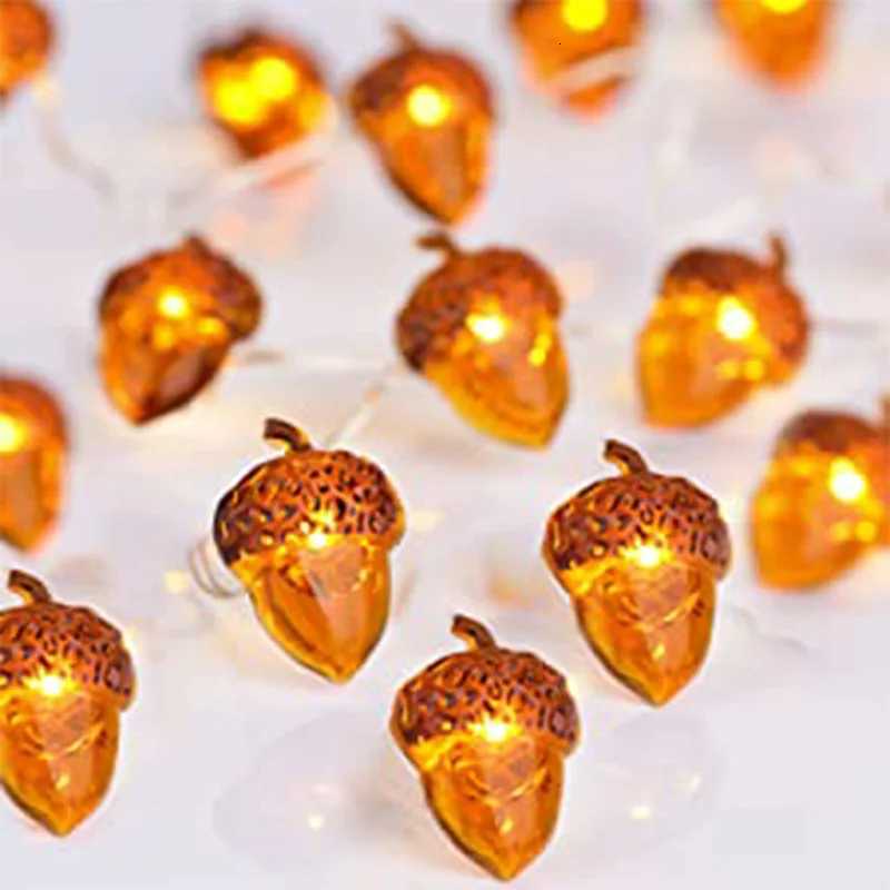 30 LEDs Acorn String Lights Thanksgiving Decorations 98ft Fall Lights Forest Decor Fairy Decorative Lights Battery Powered for C2510300