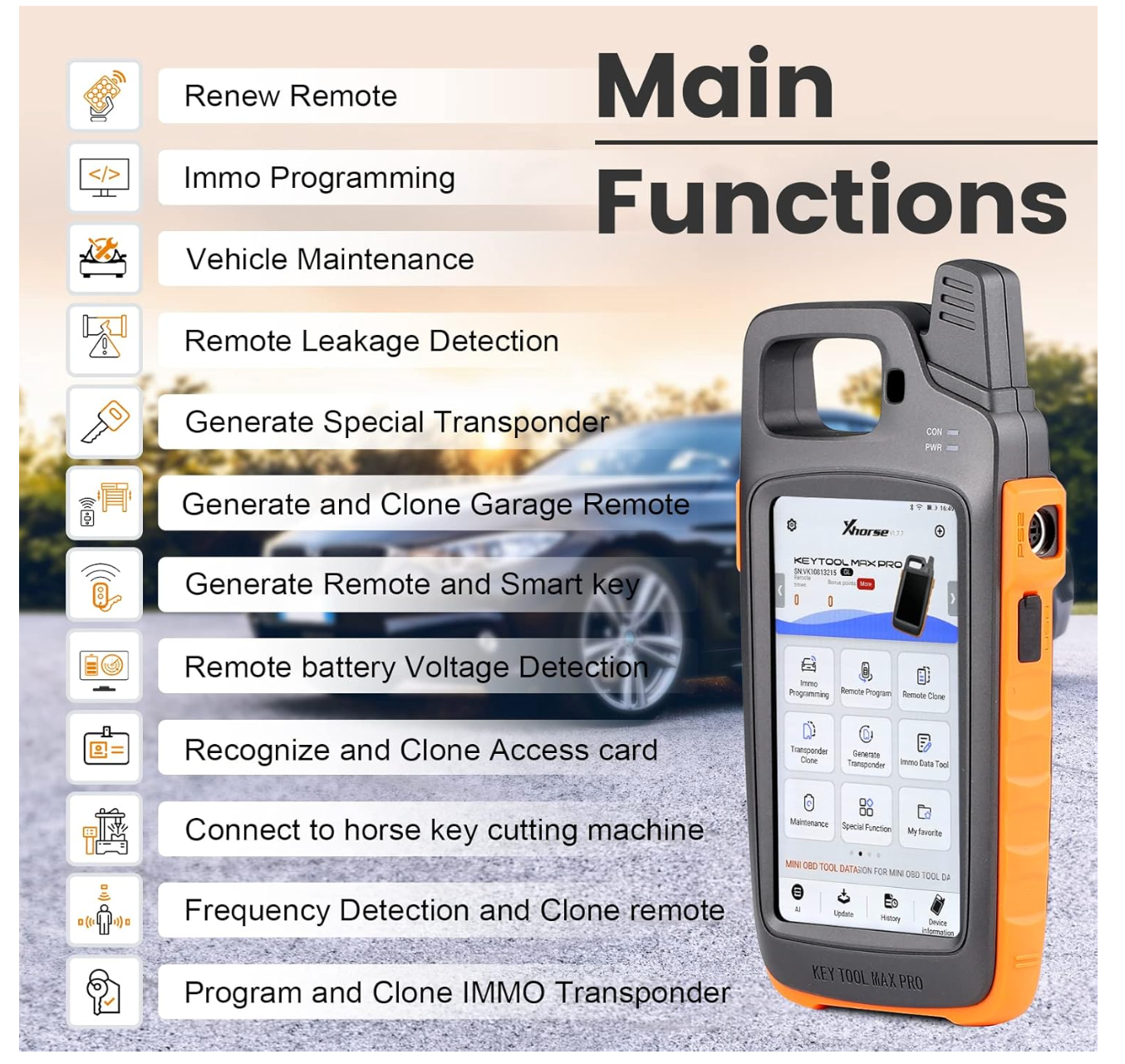 Xhorse VVDI Key Tool MaxPro With MINI OBD Tool Function & Key Tool Max Adds CAN FD, Voltage and Leakage Current Functions