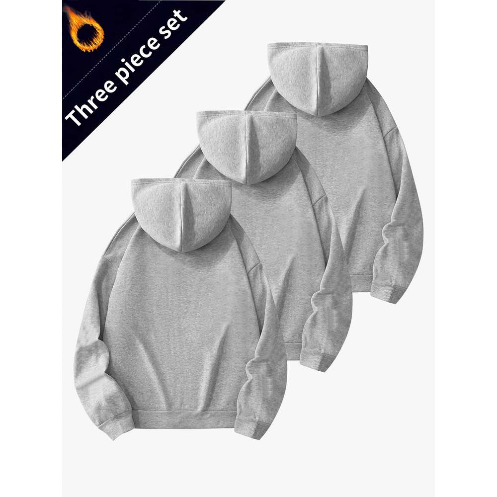 Women S Pcs Cozy Fleece Lined Hoodie Set Casual Zip Up Sweatshirts With Drop Shoulder Long Sleeves Kangaroo Pockets For Fall Winter