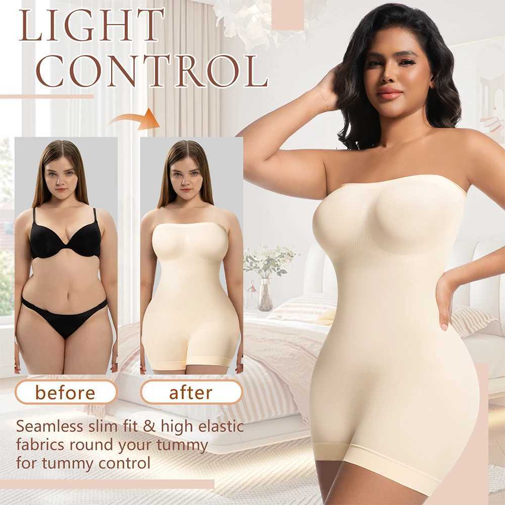 Women Strapless Shapewear Bodysuits Tummy Control Butt Lifter Body Shaper Waist Sculpting Underwear Shape wear L251030