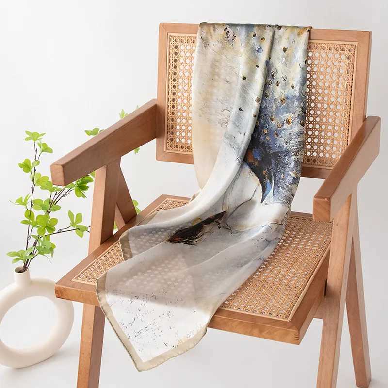 mulberry silk retro fourseason shawl silk scarf female versatile giftW251029