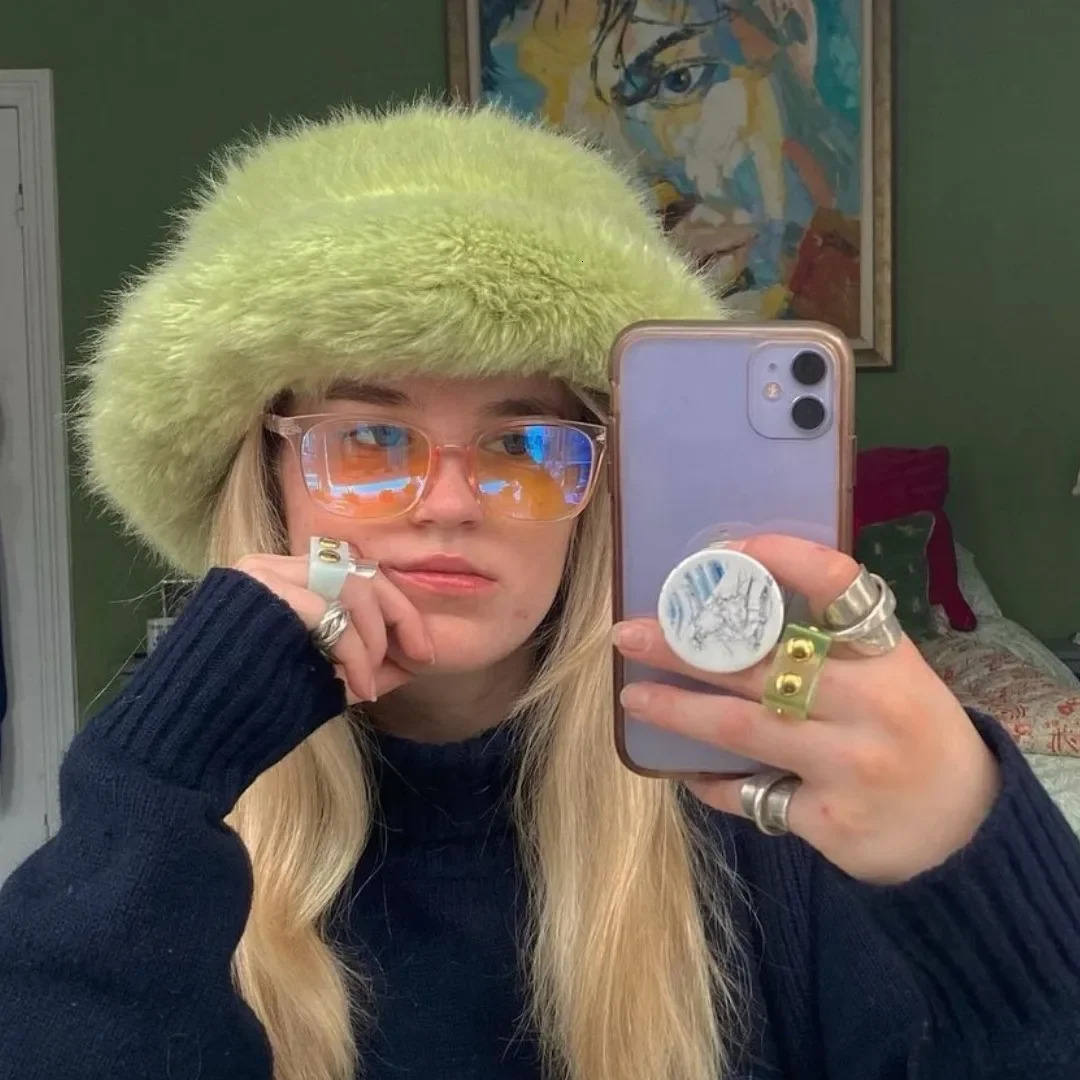 5860cm Xl Fashion Faux Fur Bucket Hats For Women Winter Warm Big Faux Fur Fluffy Plush Fisherman Caps Outdoor Ski Panama 251028