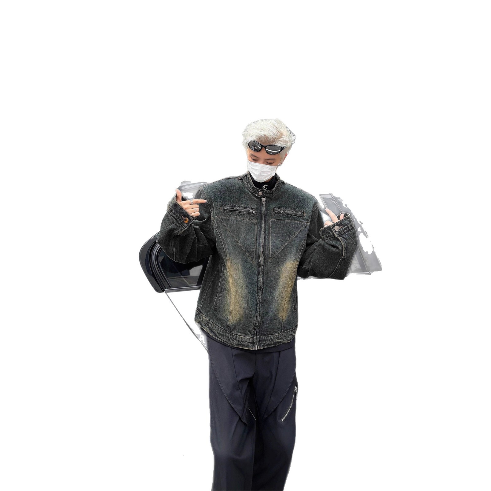 American High Street Denim Jacket For Designer Coat Men Vintage Washed Autumn Short Loose Versatile Jacket With Unique Design