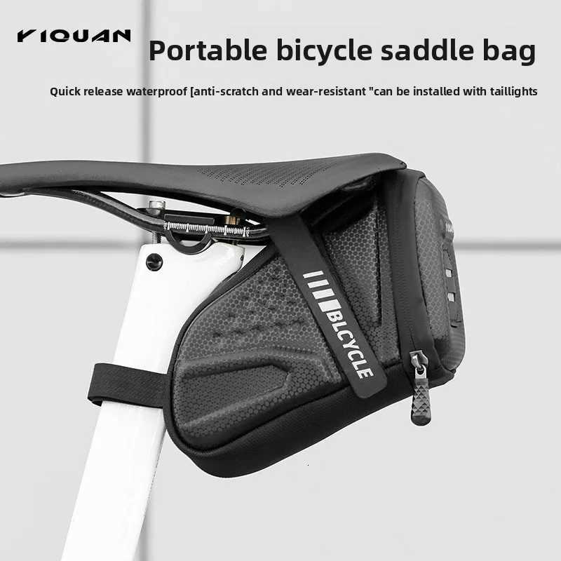 Bicycle Tail Bag Saddle Bag MTB Road Bike Waterproof EVA Hard Shell Road Bike Rear Bag Cycling Tool Holder BagBike Accessories H251029