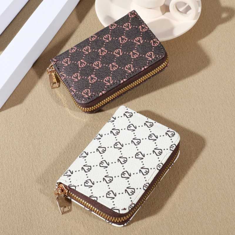 Zipper Around Holder Mini Printed Cluh Coin Purse Portable Card Wallet With Mti Card Slots D251030