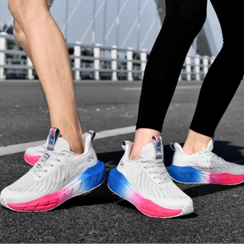 ONKE Men's Autumn Running Shoes - Breathable High Elastic Lightweight Non - Slip Wear - Resistant Mesh Cushioning Couple Carbon Plate Shoes Comfo