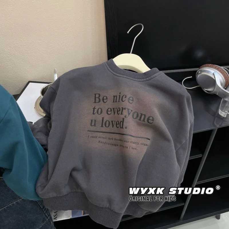 Boys Hoodies Sweatshirts CottonTops Outwear 2024 Simple Spring Autumn Kids Sport Uniforms Childrens ClothingT251030