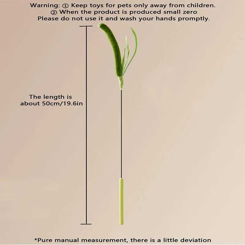 Cat and Dog Grass Chew Toy Teaser Stick Natural Bite Resistant Dental Teeth Cleaning Self Soothing Play Durable Pet Toys Cat Tea S251029