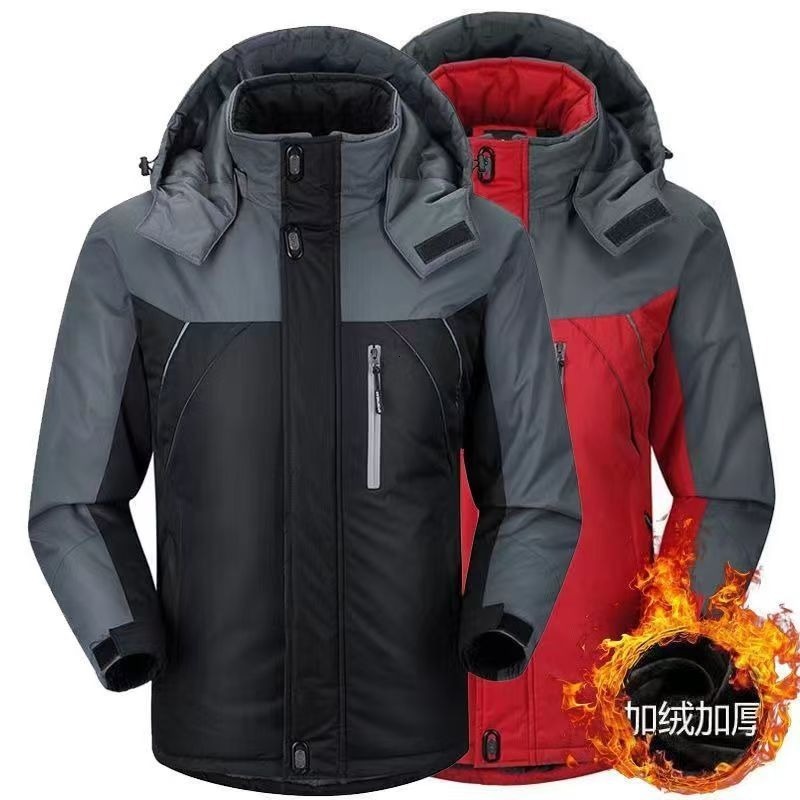 Fleece-lined Thickened Men's Cotton Jacket Designer Jacket Winter Windproof Cotton Coat Cold-proof Warm Padded Jacket