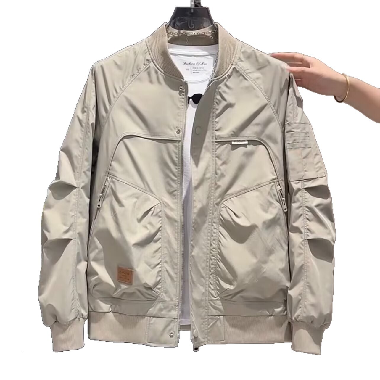 Men's Baseball Jacket Spring Autumn Fashion Versatile Casual Designer Coat Workwear Coat Men's Trendy Stylish Top Men's Fashion