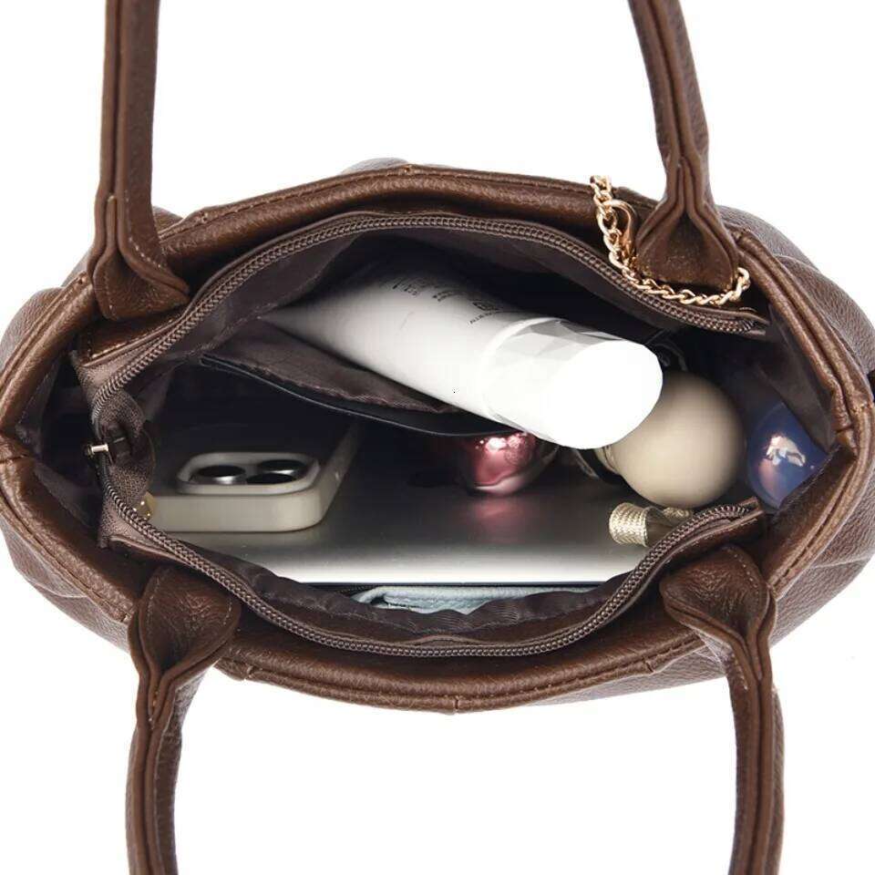 Genuine Brand Elegant Hand for Women Top Quality Leather Top-Handle Bags Ladies Shoulder Crossbody Bag Casual Tote Bolso