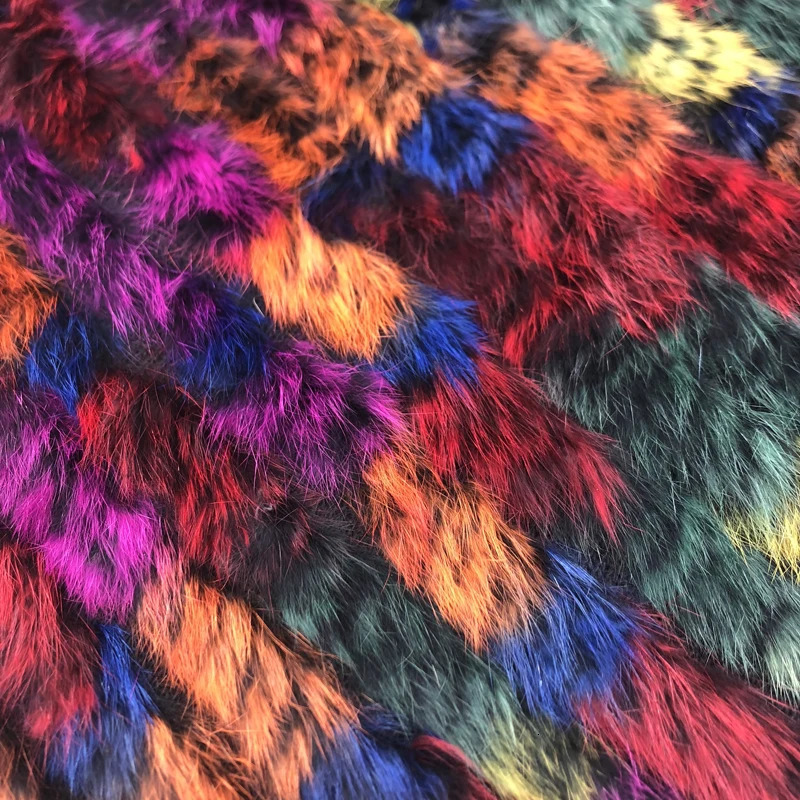 2025 Winter Knitted Natural Fur Shawl Women Fashion Colorful Rabbit Hair Cape Female Rainbow Color Poncho Streetwear 251029