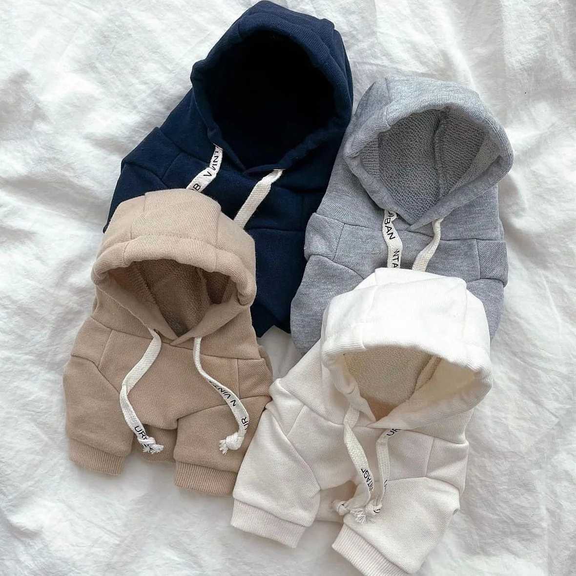 Ins Winter Fashion Hooded Dog Hoodie Warm Dog Cat Foot Coat Solid Cotton Top Fashion Luxury Design puppy Clothes for Large Dog C251030