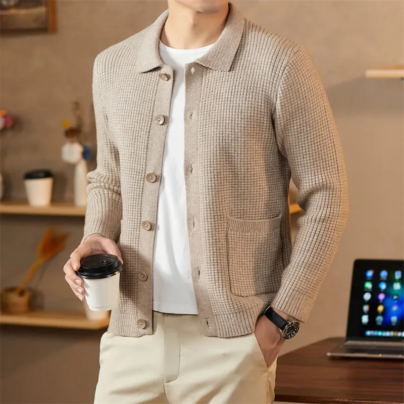 Cardigan Male Sweater Man Clothes Modern Slim Fit Lightweight Fabric Versatile Daily Wear Office Home Streetwear Chic Look 251017