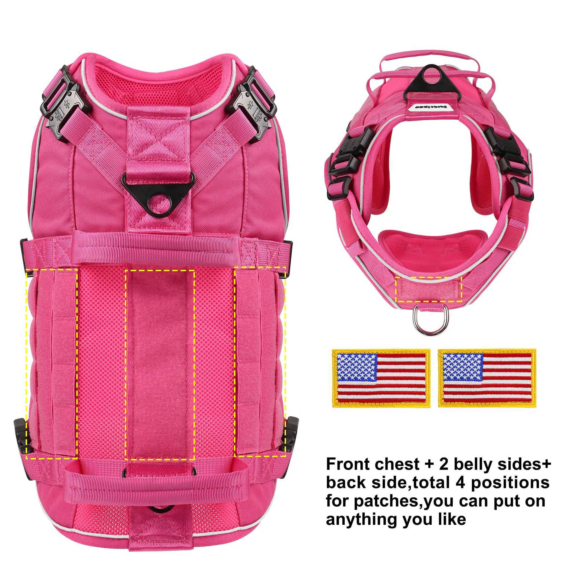 Military Dog Harness Reflective Tactical Dog Training Harnesses Durable Nylon Vest No Pull for Medium Large Dogs French Bulldog J251129