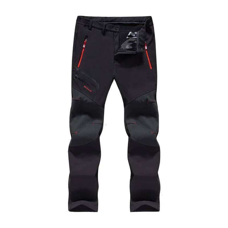 Outdoor Winter Fleece Hiking Men Sports Softshell Pants Waterproof Thermal Mountain Camping Trekking Ski Trousers