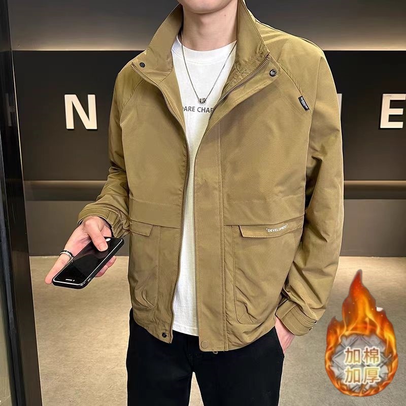 Men's Designer Coat Spring And Autumn Jacket 2025 Trendy Stand Collar Casual Versatile Jacket New Simple Stylish Men's Jacket