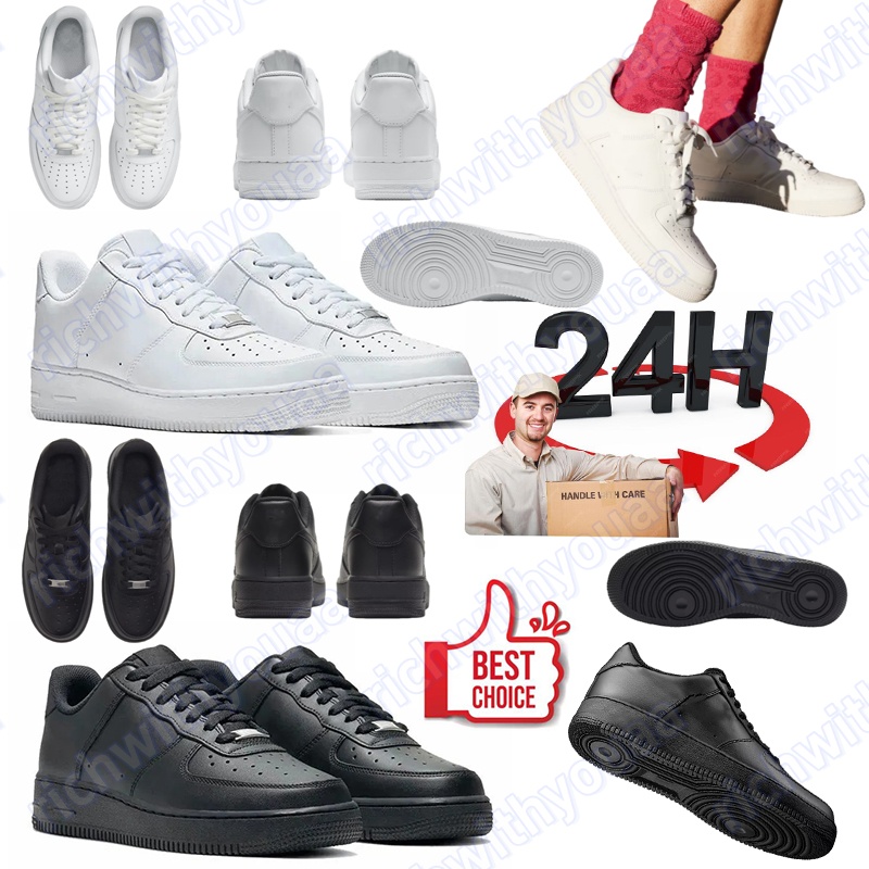 Free shipping one men women designer running Shoes fast delivery Triple white black sneakers outdoor men trainer size 36-47