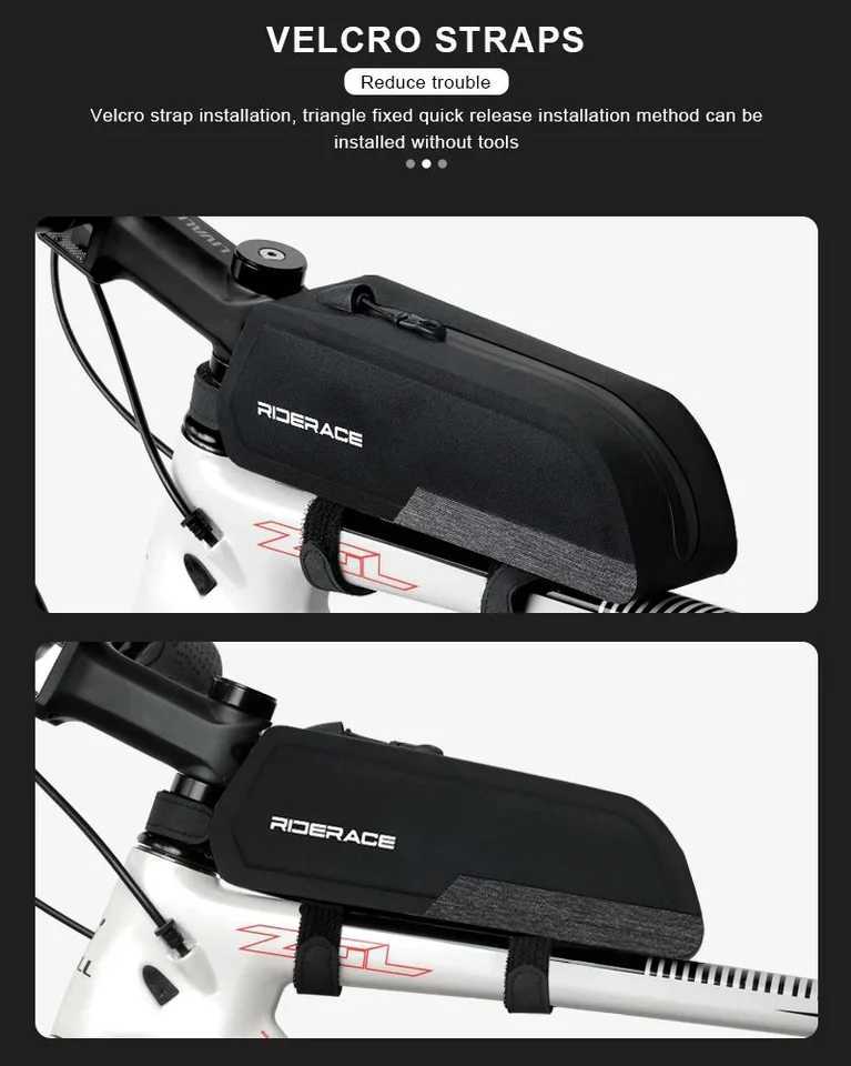 Bike Handlebar Front Bag Road Cycling Accessories Bicycle Top Tube Bag Portable TPU Rainproof Waterproof MTB Gravel H251029