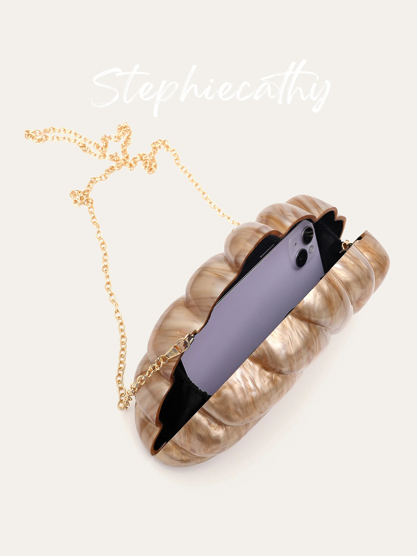 Women Elegant Fashion Wing Shaped Acrylic Clutch fits Cell Phone Long Chain Handbag Evening Bag Wedding Bride Purse 251023