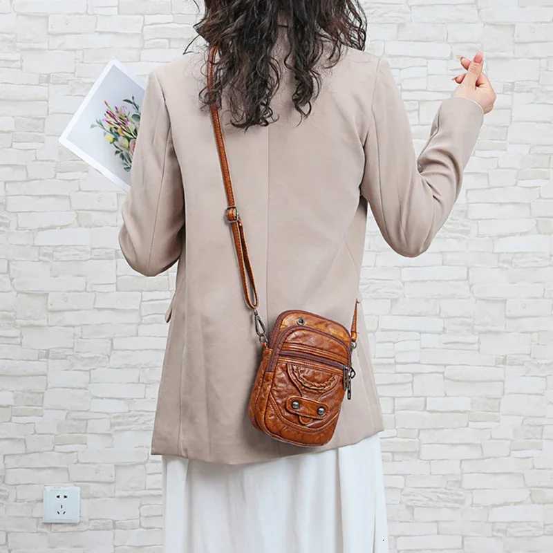 MtiFunctial Soft PU Leather Small Shoder Bag For Wen Vintage Crossbody Bag C Purse Cell phe Baga Handbag Purse Y251011