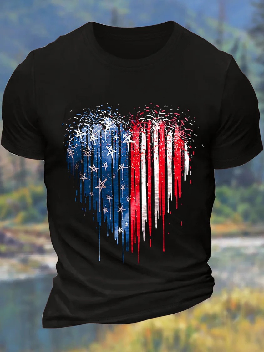2025 New Arrival Euro-American Independent Site T-Shirt - TT7334 Unisex Style with Round Neck and Print Available in European Sizes and Plus Sizes