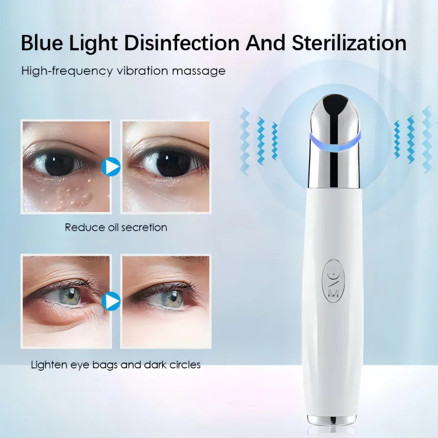 Eye Care Beauty Device Facial Massager 3 in 1 LED Pon Light Wand for Relax Eye Dark Circles Eye Bags Puffiness Skincare Tool 251027