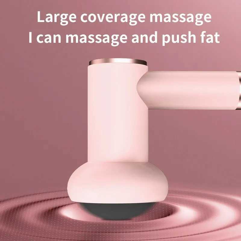 Massage Gun Wireless Charging Fat Pushing Machine Handheld Portable Massage Stick Neck Waist Shoulder Kneading Pink White J251030