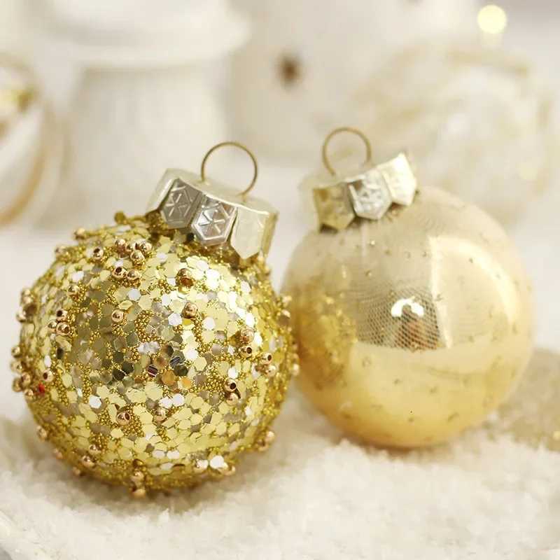 25Pcs 6CM Christmas Balls Big Ball Christmas Tree Pendant Ornaments for Party Decor 2025 New Year Navidad Gifts Accessory LIJIAO C251030