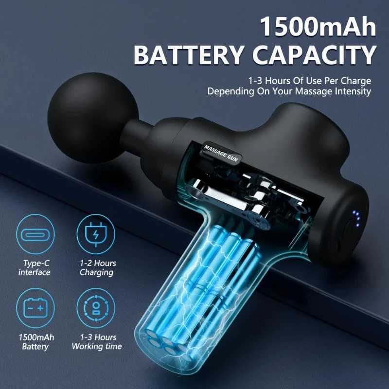 Multi functional electric fascia gun convenient brushless home professional yoga fitness muscle relaxation vibration massager J251030