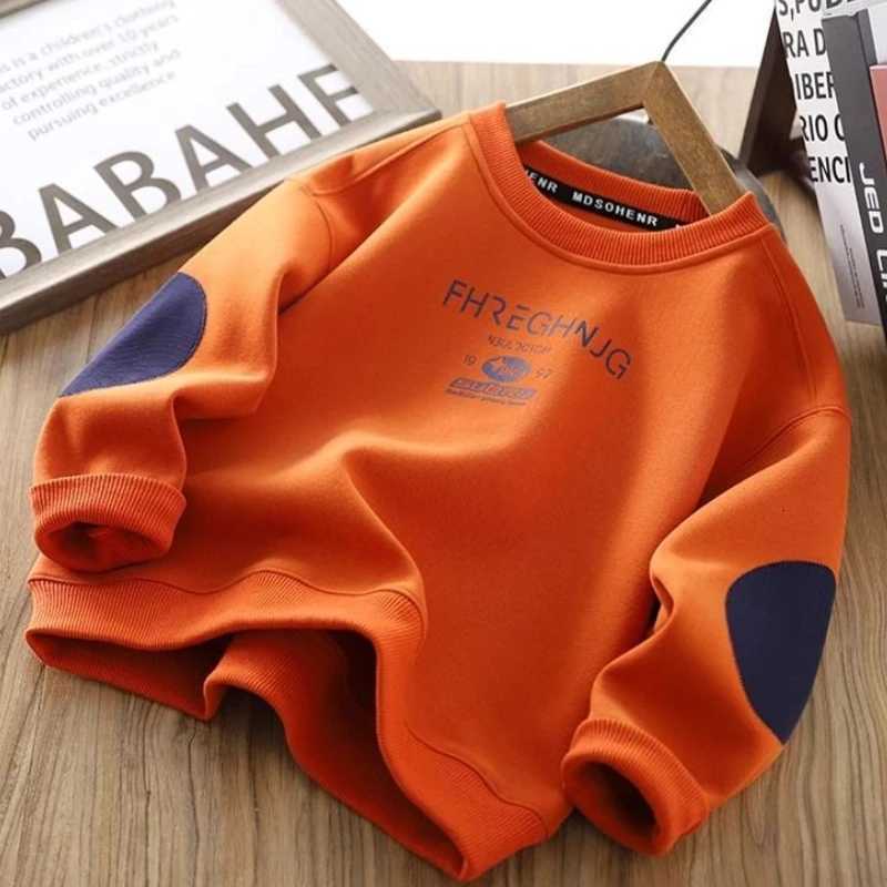 Boys MiddleBig Kids 2025 New SpringAutumn Crewneck Long Sleeve Stylish Sweatshirt TopsT251030