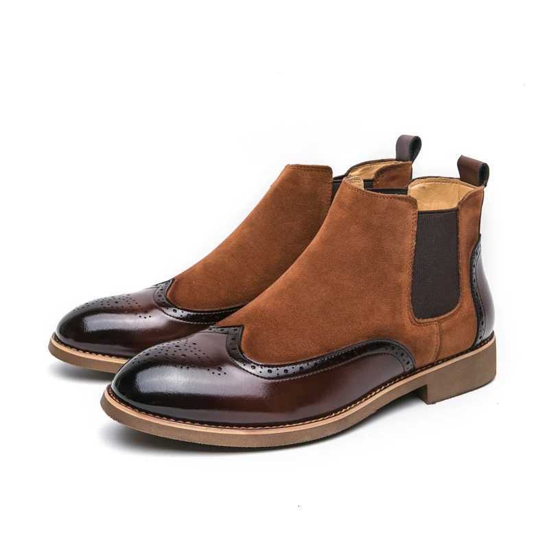 Mens English style Chelsea shoes business shoes fashionable and versatile mens formal shoes mens work and attendance shoes Z251029