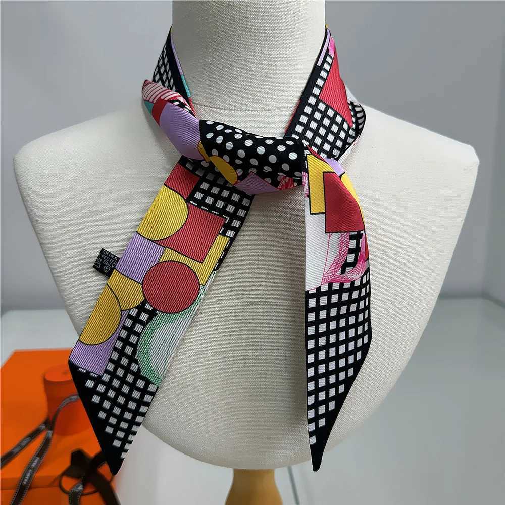 590cm New Saddle Silk Scarf Twill Silk Headband Fashion Scarf Tied Bag Ribbon Streamer Headband DecorationW251029