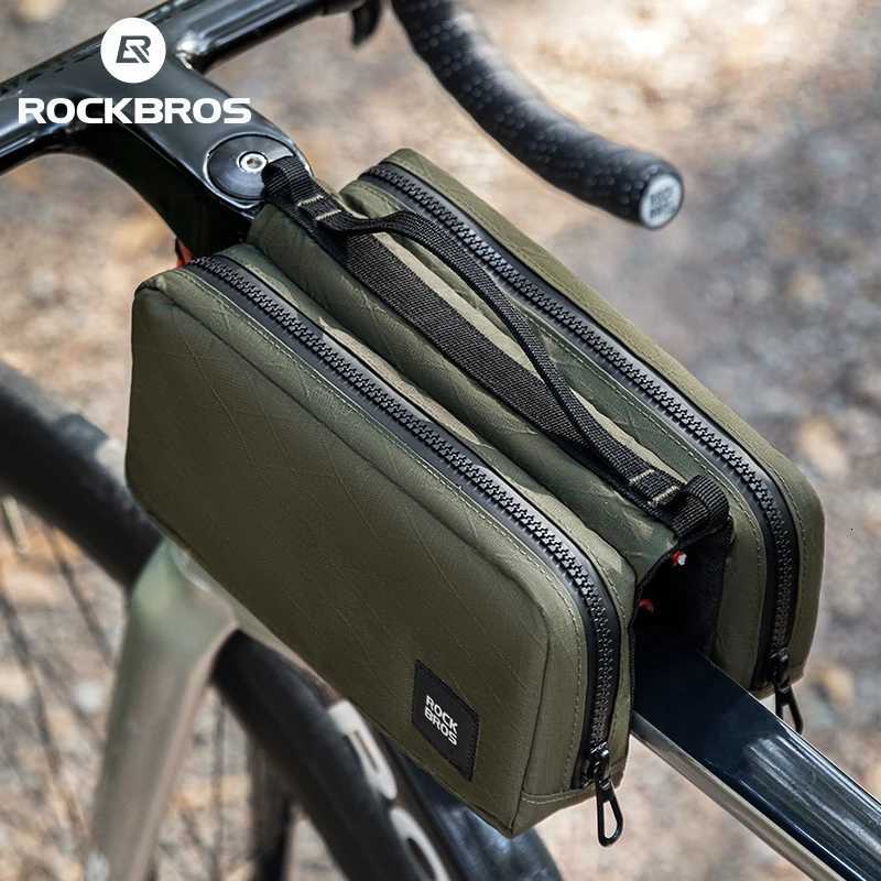 ROCKBROS Bike Top Tube Bag 2L Capacity ScratchResistant Road Mountain Bike Frame Bag Cycling Tools Bag Stable Elastic Band H251029
