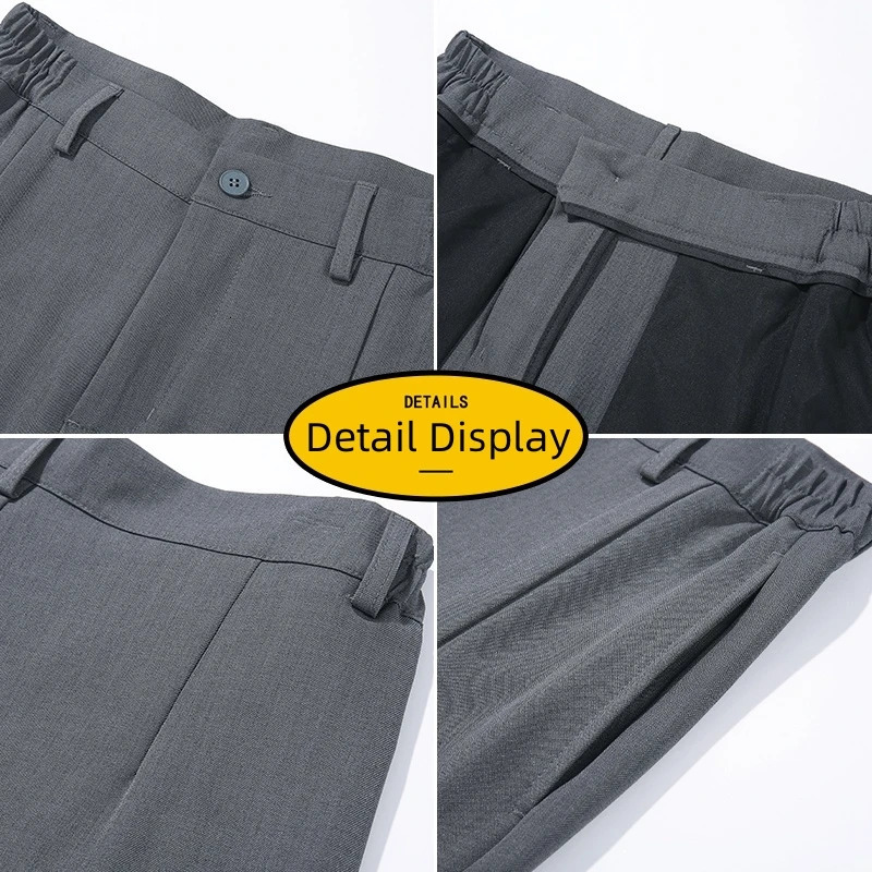 Autumn Casual Suit Pants Korean Mens Pants Straight Loose Sweatpants Soft Wide Leg Long Baggy Business Trousers 251028