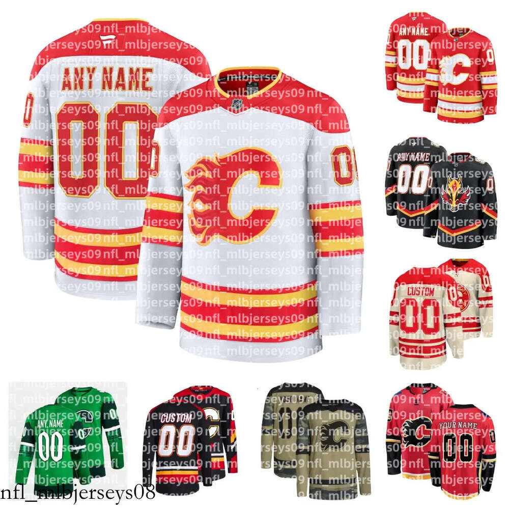 Nazem Kadri Flames Hockey Jersey Martin Pospisil Andrei Kuzmenko Kevin Bahl Yegor Sharangovich Anthony Mantha Daniil Miromanov Jonathan Huberdea nnk