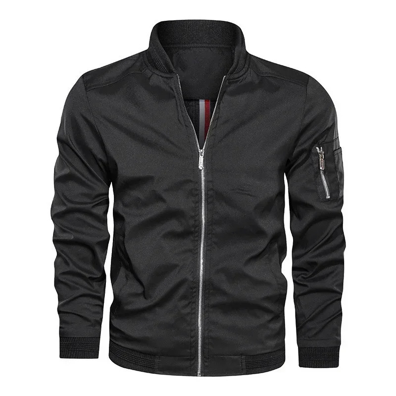 Mens Cargo Zippered Jacket Casual Street Multi Pocket Work Slim Fit Pilot Baseball Suit Clothing 251028