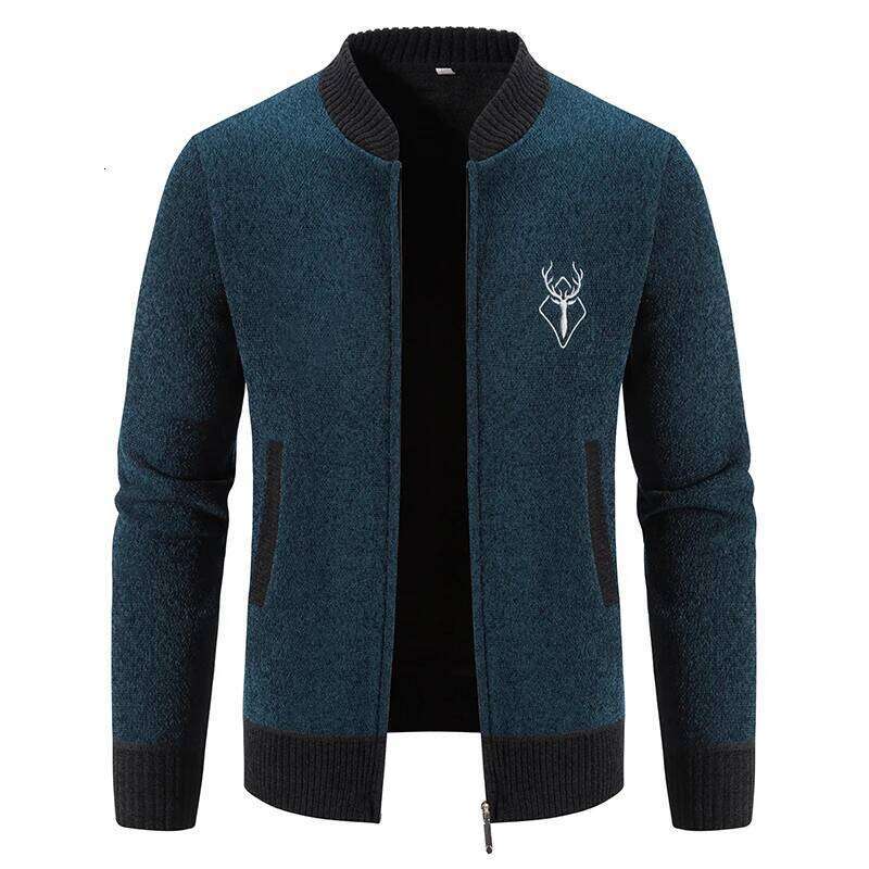 Autumn Winter New Knit Sweater Jackets Men's Korean Baseball Jumper Cold Blouse Streetwear Y2K Sweatshirts Male Trench Cotton Coat