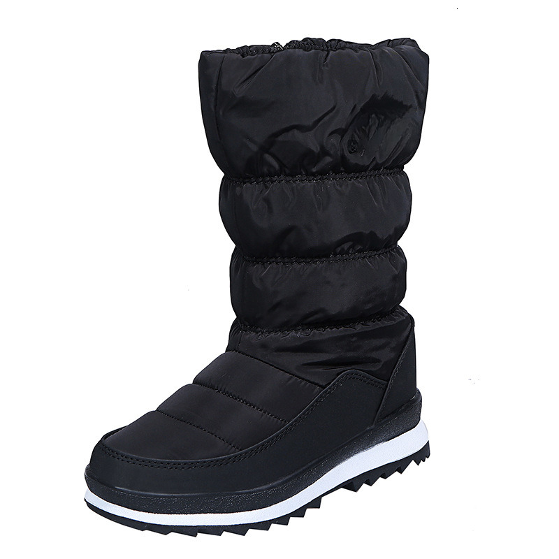 Cross border plus size autumn and winter new wool lining thick snow boots women's cotton boots snow boots designer shoes