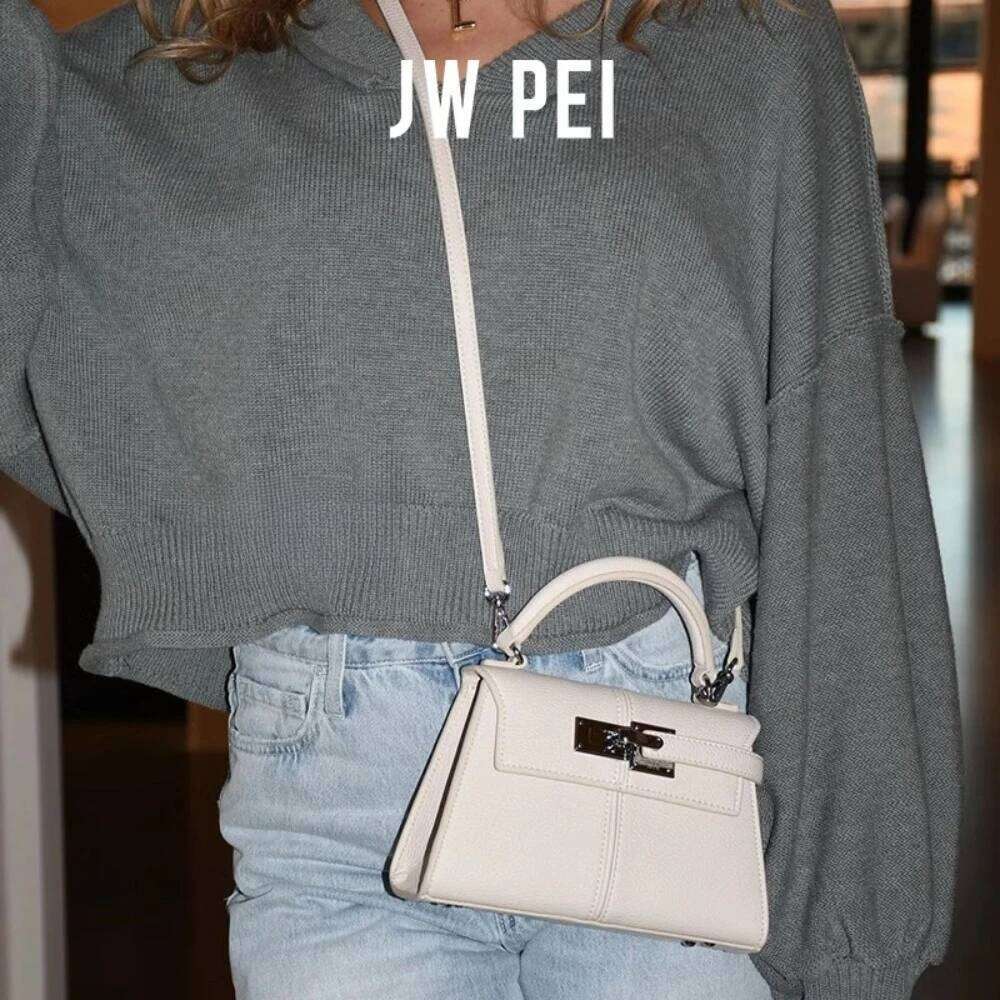 Designer Bags JW PEI Trapezoidal Genuine Leather Women's High-End Versatile Crossbody Fashionable Niche Handbag Commuter Bag Hot Selling