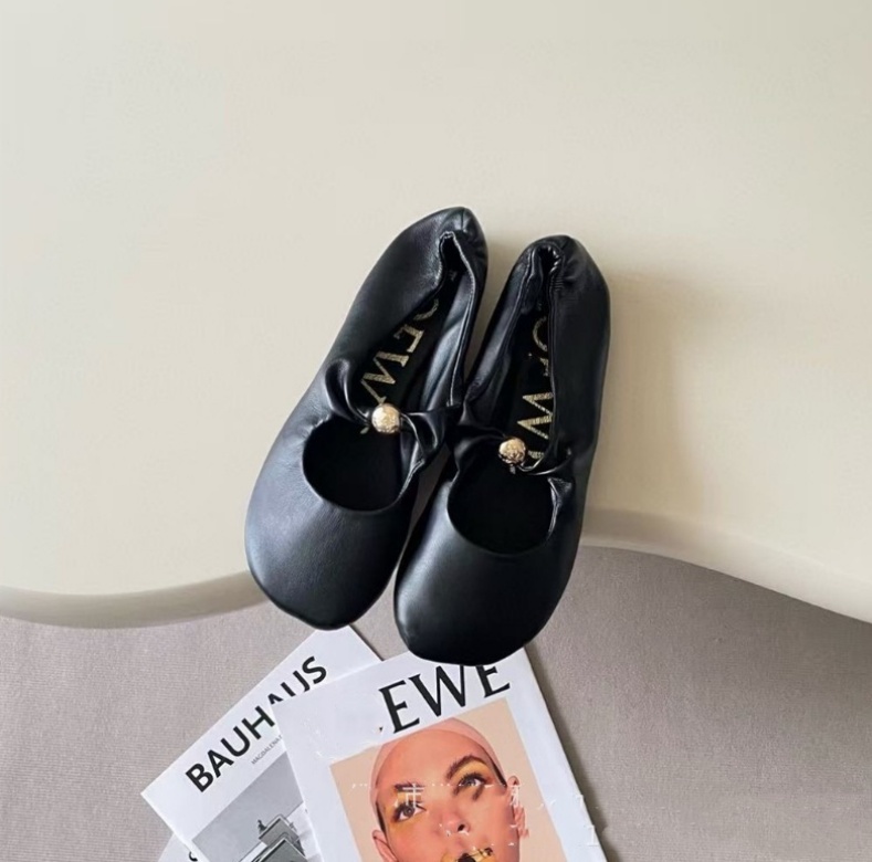 Ballet Flats designer shoes Paris designer Black Shoes Women Spring Quilted Genuine Leather Slip on Ballerina Round Toe Sneakers Ladies Dress Shoes Dance Shoes